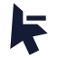 Cursorremoveselection icon with solid sharp style