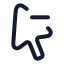 Cursorremoveselection icon with stroke rounded style