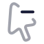 Cursorremoveselection icon with twotone rounded style