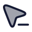 Cursorremoveselection icon with duotone rounded style
