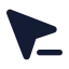Cursorremoveselection icon with solid standard style