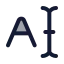 Cursortext icon with duotone rounded style
