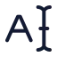 Cursortext icon with duotone standard style