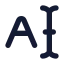 Cursortext icon with solid rounded style