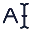Cursortext icon with stroke rounded style