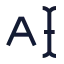 Cursortext icon with stroke sharp style