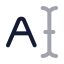 Cursortext icon with twotone rounded style