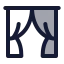 Curtains icon with duotone standard style