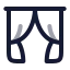 Curtains icon with twotone rounded style