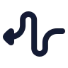 Curvy Left Direction icon preview