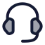 Customerservice icon with duotone rounded style