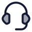 Customerservice icon with duotone standard style