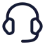 Customerservice icon with stroke rounded style