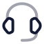 Customerservice icon with twotone rounded style