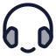 Customerservice icon with duotone rounded style