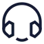 Customerservice icon with stroke sharp style