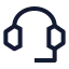 Customersupport icon with stroke sharp style