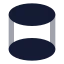 Cylinder icon with bulk rounded style