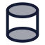 Cylinder icon with duotone standard style