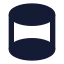 Cylinder icon with solid sharp style