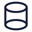 Cylinder icon with stroke rounded style