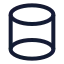 Cylinder icon with stroke standard style