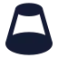 Cylinder icon with solid sharp style