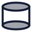 Cylinder icon with duotone rounded style