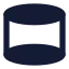 Cylinder icon with solid rounded style