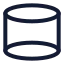 Cylinder icon with stroke rounded style