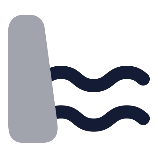 Dam Icon in Bulk Rounded style