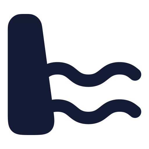 Dam Icon in Solid Rounded style