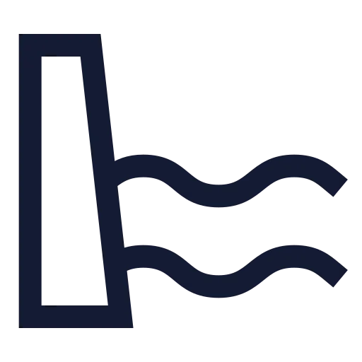 Dam Icon in Stroke Sharp style