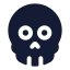 Danger icon with solid rounded style