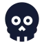Danger icon with solid sharp style