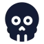 Danger icon with solid standard style