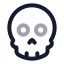 Danger icon with twotone rounded style