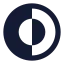 Darkmode icon with solid rounded style