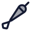 Dart icon with duotone rounded style