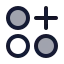 Dashboardcircleadd icon with duotone rounded style