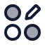 Dashboardcircleedit icon with duotone standard style