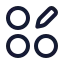 Dashboardcircleedit icon with stroke rounded style