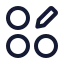Dashboardcircleedit icon with stroke standard style