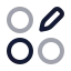 Dashboardcircleedit icon with twotone rounded style