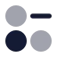 Dashboardcircleremove icon with bulk rounded style