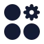 Dashboardcirclesettings icon with solid rounded style