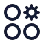 Dashboardcirclesettings icon with stroke rounded style