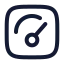 Dashboardspeed icon with stroke rounded style