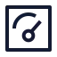 Dashboardspeed icon with stroke sharp style