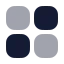 Dashboardsquare icon with bulk rounded style